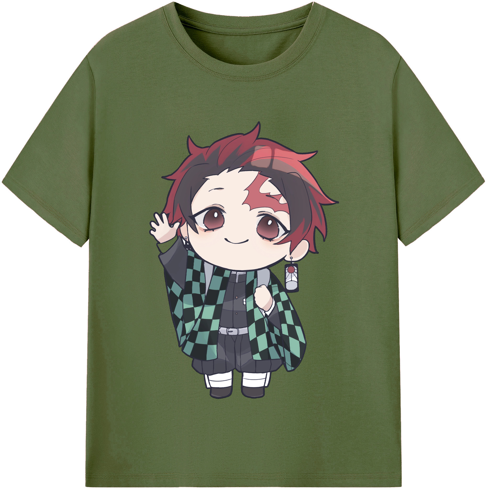 （画像用） 鬼滅の刃 竈門 炭治郎／かまど たんじろう Kamado Tanjirou 綿100％半袖Tシャツ（フロントプリント）
